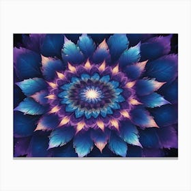 Abstract Image Of A Stylized Flower With Intricate, Swirling Petals 1 Canvas Print