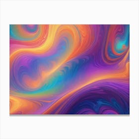 Abstract Digital Art With Swirling, Flowing Patterns In Bright, Vibrant Colors 3 Canvas Print