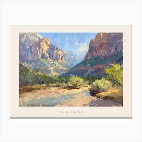 Western Landscapes Zion National Park Utah 2 Poster Canvas Print
