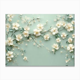 Ideal Green Floral 1 Canvas Print