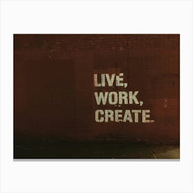 Live,work,crate Canvas Print