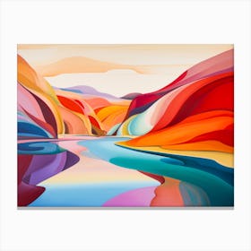 Mirrored Realms In Fine Art Landscapes Canvas Print
