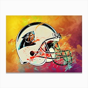 Carolina Panthers Helmet Abstract Canvas Print