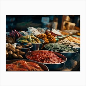 Thai Food Market Canvas Print