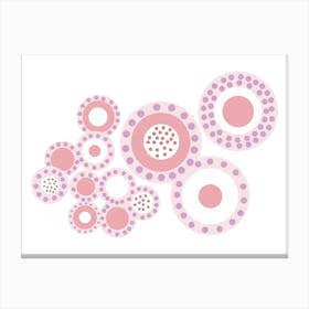 Pink Circles  Canvas Print