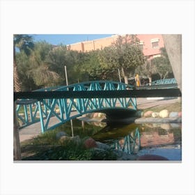 Bridge Over A Pond Canvas Print