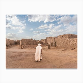 Walking Through An Ancient City In The Desert Canvas Print