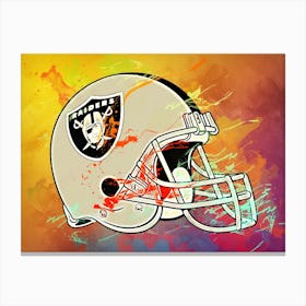 Las Vegas Raiders Helmet Abstract Canvas Print