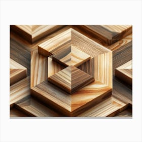 Abstract Wood Canvas Print