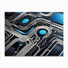 Circuit Board, circuit board abstract art, technology art, futuristic art, electronics Canvas Print