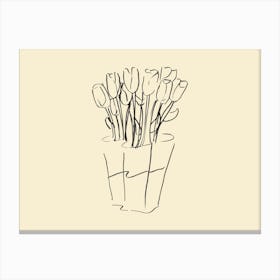 Amsterdam Tulips In Vase Canvas Print