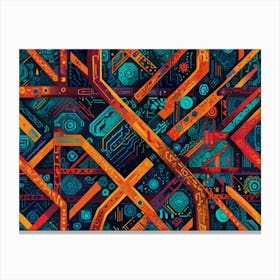 Abstract Digital Pattern Canvas Print