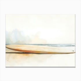 Watercolor Surfboard Painting Canvas Print