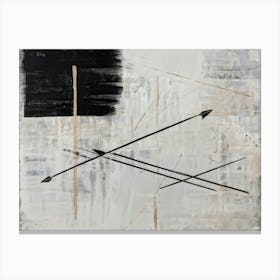 Abstract Design Guided By Hand Drawn Arrows And Markings Sketched With Intuitive Lines On Textured (6) Canvas Print