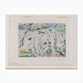 The Small Bathers, Paul Cézanne Canvas Print