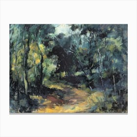 Luminous Landscape Painting Inspired By Paul Cezanne Canvas Print