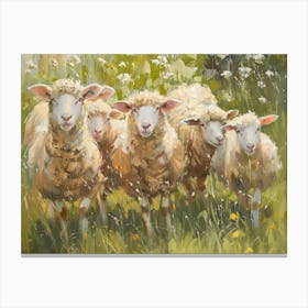 Flock Of Sheep 1 Canvas Print