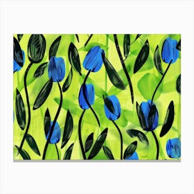 Blue Tulips 11 Canvas Print