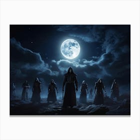 The Rising Undead In The Full Moon (18) Canvas Print