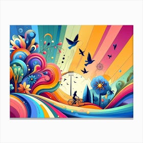 Colorful Abstract Painting 4 Canvas Print