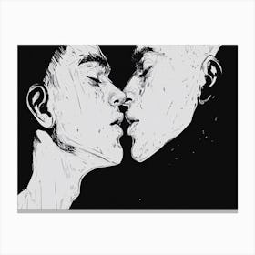 Kissing Canvas Print