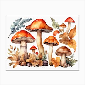 Autumn Mushrooms Canvas Print