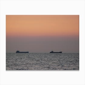 Sunset At Sea Canvas Print