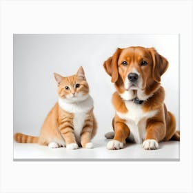 Dog And Cat 04 Canvas Print