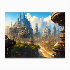 Futuristic City 18 Canvas Print