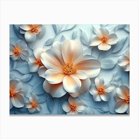 3d Flower Wallpaper 3 Canvas Print