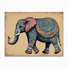 Indian Elephant art, 1114 Canvas Print