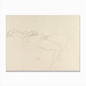 Reclining Nude, Gustav Klimt Canvas Print