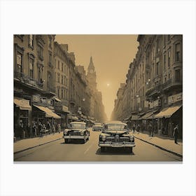 Old Street Scene Canvas Print