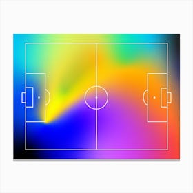 Rainbow Football Field Canvas Print