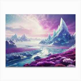Majestic Ice Realm Canvas Print