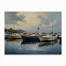 Boats At The Marina hamptons Canvas Print