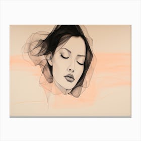 Woman'S Face Canvas Print