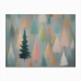 Abstract Christmas Tree 3 Canvas Print