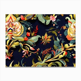 Floral Wallpaper 1 Canvas Print