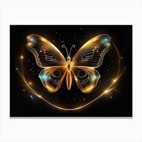 Golden Butterfly 26 Canvas Print