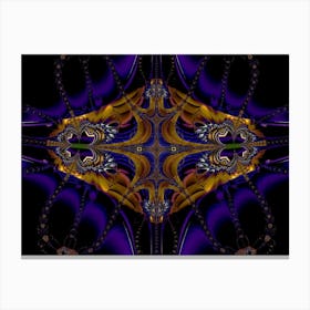 Purple And Gold Abstract Art Artwork Fractal Canvas Print