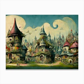 Fantasy Village 1 Canvas Print