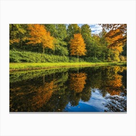 Serene Autumn Reflections 11 Canvas Print