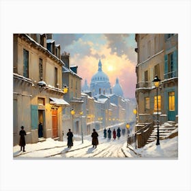 Paris In Winter 2 Canvas Print