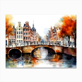 Beautiful Amsterdam Canals Canvas Print