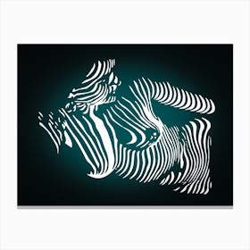 Zebra Girl 3 Canvas Print