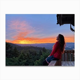 Sunset At The Cabin Canvas Print