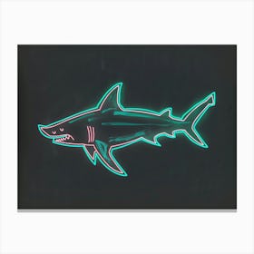 Neon Aqua Bamboo Shark 5 Canvas Print