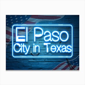 El Paso City In Texas Canvas Print