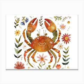 Little Floral Crab 2 Canvas Print